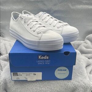 Keds White Platform Sneakers